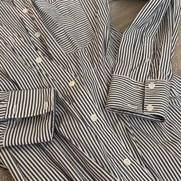 Veronica Beard Striped Button Down Rosamund Shirt - Picture 4 of 7